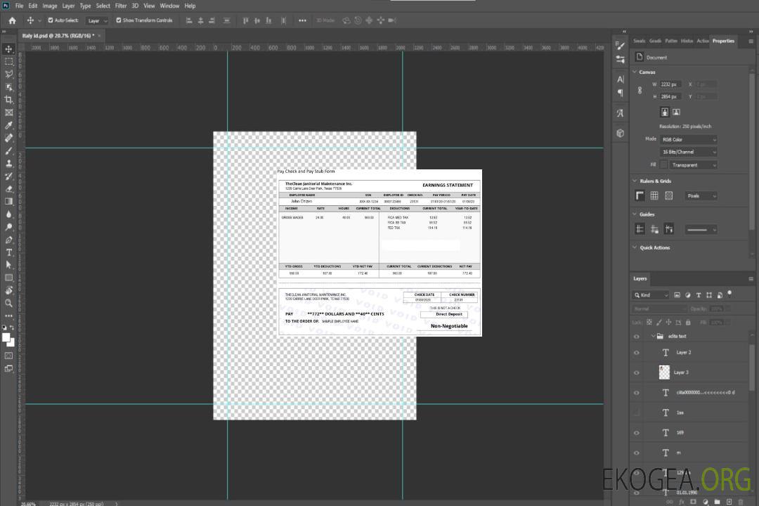 Bulletin de paie USA THE CLEAN Janitorial Mainenance Inc aux formats Word et PDF template Bulletin de paie USA THE CLEAN Janitorial Mainenance Inc aux formats Word et PDF template